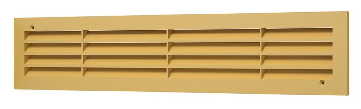 Решетка вентиляционная дверная ERA 4409ДП 450х90, двухсторонняя переточная бежевый
